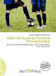 1925-26 Austrian Football Championship,6135726005,9786135726008