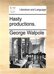 Hasty productions.,1170819575,9781170819579
