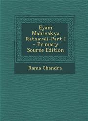 Eyam Mahavakya Ratnavali-Part I - Primary Source Edition,1295839946,9781295839940