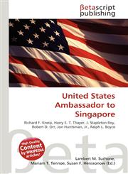 United States Ambassador to Singapore,6134744484,9786134744485