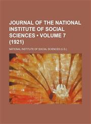 Journal of the National Institute of Social Sciences (Volume 7 (1921)),1153900386,9781153900386