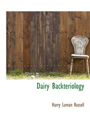 Dairy Backteriology,1140053108,9781140053101