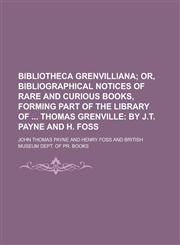 Bibliotheca Grenvilliana,1230153241,9781230153247