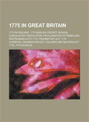 1775 in Great Britain Conciliatory Resolution,1156356989,9781156356982