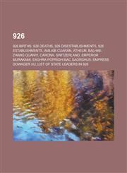 926 List of State Leaders in 926,,1156006325,9781156006320