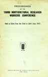 Proceedings of the Third Horticultural Research Workers Conference : Held at Simla from the 22nd to 28th June - 1957