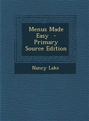 Menus Made Easy,1289595259,9781289595258