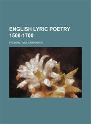 english lyric poetry 1500-1700,1151077305,9781151077301