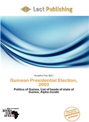 Guinean Presidential Election, 2003,6201738444,9786201738447