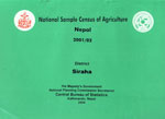 National Sample Census of Agriculture, Nepal, 2001/02 : District - Siraha