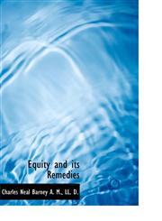 Equity and its Remedies,1115504452,9781115504454