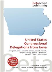 United States Congressional Delegations from Iowa,6135421298,9786135421293