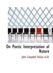 On Poetic Interpretation of Nature,111752986X,9781117529868