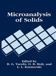 Microanalysis of Solids,030644433X,9780306444333
