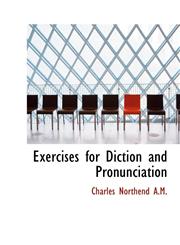 Exercises for Diction and Pronunciation,1117619699,9781117619699
