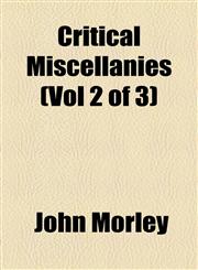 Critical Miscellanies (Vol 2 of 3),1443235326,9781443235327