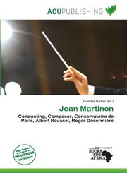 Jean Martinon,6134981052,9786134981057