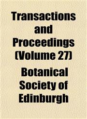 Transactions and Proceedings (Volume 27),1153258935,9781153258937