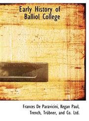 Early History of Balliol College,1140395408,9781140395409