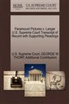 Paramount Pictures v. Langer U.S. Supreme Court Transcript of Record with Supporting Pleadings,1270298518,9781270298519