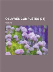 Oeuvres Completes (71 ),1234550318,9781234550318