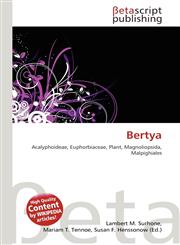 Bertya,6134871222,9786134871228