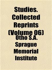 Studies. Collected Reprints (Volume 06),1151830135,9781151830135