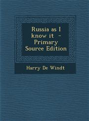 Russia as I Know It,1289831491,9781289831493