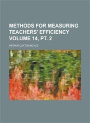 Methods for Measuring Teachers' Efficiency,115278644X,9781152786448