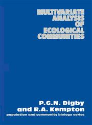 Multivariate Analysis of Ecological Communities,0412246503,9780412246500