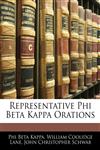 Representative Phi Beta Kappa Orations,1144316162,9781144316165