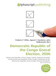 Democratic Republic of the Congo Gneral Election, 2006,6130717571,9786130717575