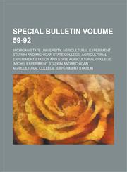 Special Bulletin Volume 59-92,1236806891,9781236806895
