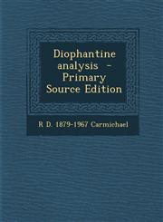 Diophantine Analysis - Primary Source Edition,1294712810,9781294712817