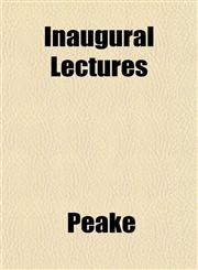 Inaugural Lectures,1152331485,9781152331488