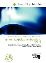 Israeli Legislative Election, 1951,613808182X,9786138081821