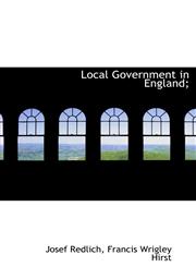 Local Government in England;,1116994283,9781116994285