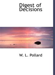 Digest of Decisions,1116096048,9781116096040