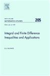 Integral and Finite Difference Inequalities and Applications,0444527621,9780444527622