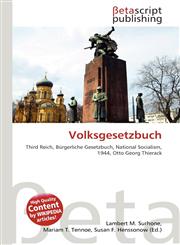 Volksgesetzbuch,6131006806,9786131006807