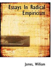 Essays In Radical Empiricism,1110785933,9781110785933