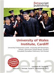 University of Wales Institute, Cardiff,613367086X,9786133670860