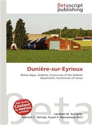 Dunière-sur-Eyrieux,6136030136,9786136030135