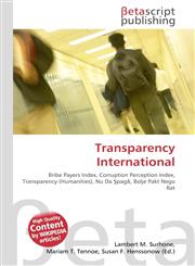 Transparency International,6130475128,9786130475123