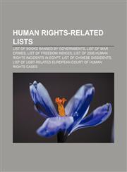 Human rights-related lists List of books banned by governments, List of war crimes, List of freedom indices,1233093274,9781233093274