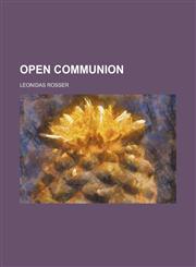 Open communion,123624110X,9781236241108