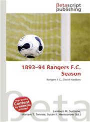 1893-94 Rangers F.C. Season,6134748870,9786134748872