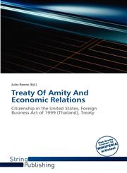 Treaty Of Amity And Economic Relations,6201635394,9786201635395