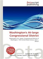 Washington's At-large Congressional District,613478740X,9786134787406