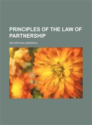 Principles of the Law of Partnership,1154820866,9781154820867